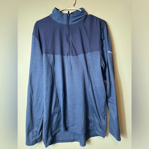 Puma Men’s Quarter Zip Golf Top Blue Size‎ Large - Picture 1 of 5